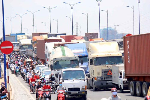 The traffic jam (Photo: SGGP) The traffic jam (Photo: SGGP)